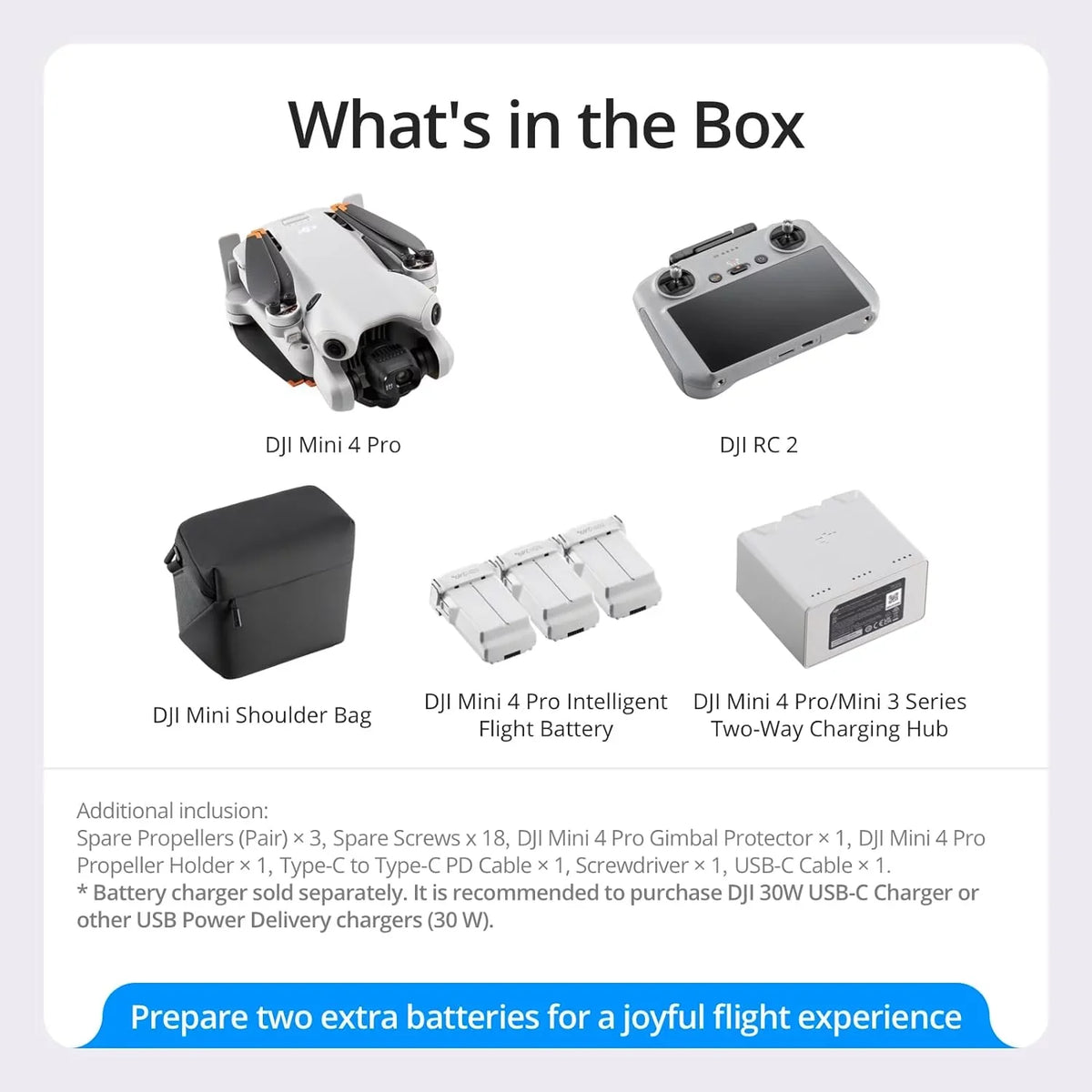 Under Warranty RC Mini HDR Combo, CPS Drone with DJI Extended 4 (With 4K with Batteries 2 Video, Folding Pro Accessories 3 3 & 249g, Remote Omnidirectional Sensing, More Screen) Bundle Fly Year