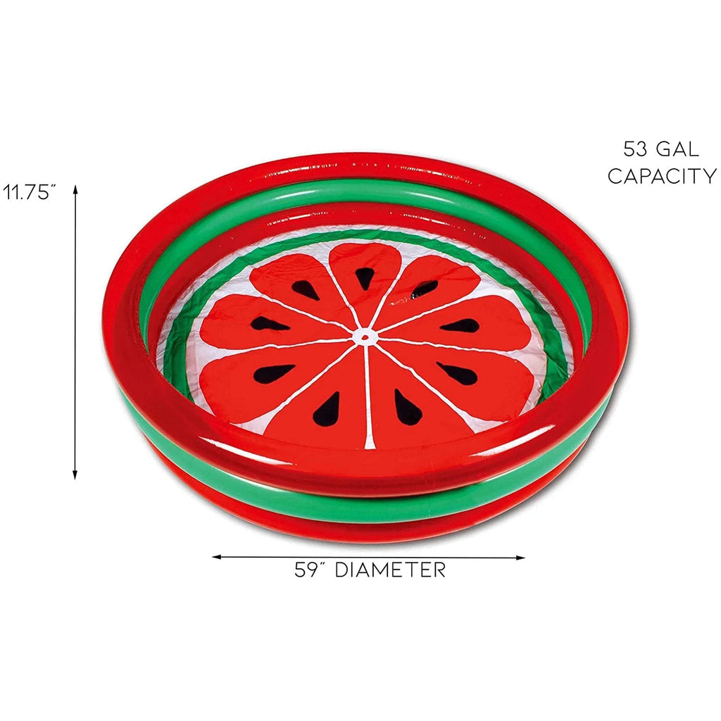Pool Kiddie Inflatable Hoovy 3 53 Gallon Inch Ring Swimming Set Watermelon 59