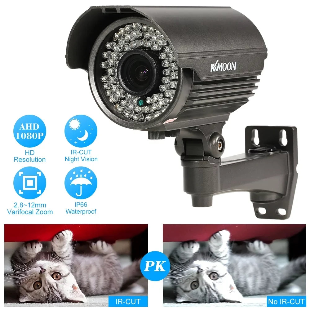Camera 2.0MP, Analog System Use, - AHD PAL LEDs, 72 Varifocal IR-CUT 1080P IR 1/3” with Indoor Sony Vision, CMOS Manual Night 2.8~12mm Weatherproof, Zoom CCTV Lens