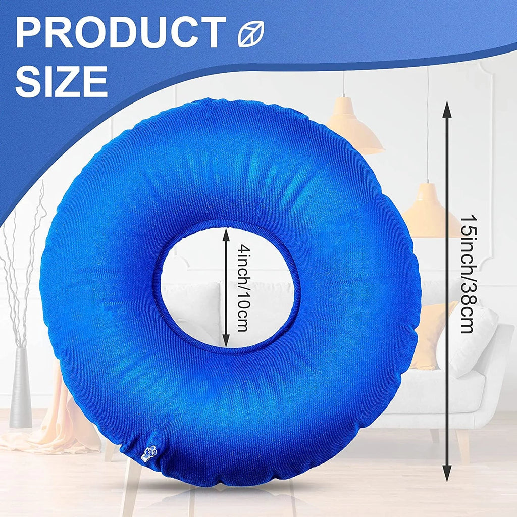 Cushion (Blue, Office Inflatable Chair Car, Ring 2 Pieces Seat Donut Inch Colors Red) 15 Inflatable Wheelchair Cushion Cushion for Pillow Inflatable Cushion Round Portable Zonon 2 Home Donut