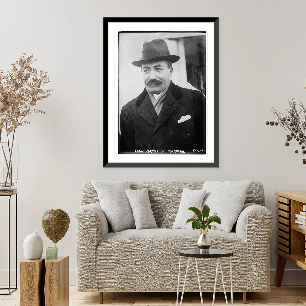 21-7/8" Cartier De Baron Historic 17-7/8" Marchienne, Framed x Print,