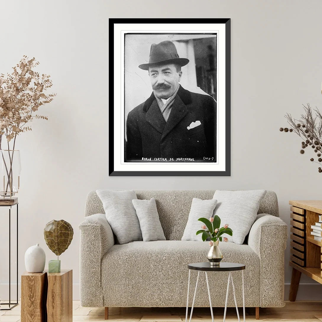 21-7/8" Cartier De Baron Historic 17-7/8" Marchienne, Framed x Print,