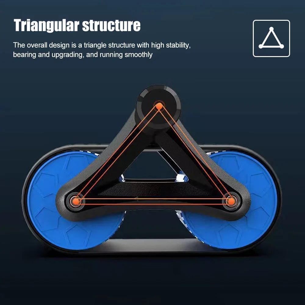 with Exercise, Ergonomic Wheel Mat Knee with Handle Core Assistance and for AB Equipment with Workout Springs Resistance Abdominal Roller Rebound Automatic