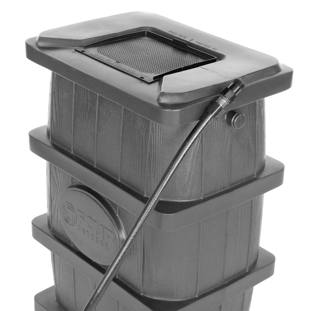Rain Wood Home FCMP Grain Outdoor Barrel Outdoor Catcher WG4000-GRY Water