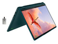 6 Card 5 Touchscreen 8GB AMD USB 13.3" Yoga 5500U, Backlit 360° SSD, 2-in-1 SnowBell PCIe 11, Lenovo 2TB RAM, WUXGA 32GB Dark Reader, Laptop, Win 2023 Keyboard, Ryzen Teal, Fingerprint