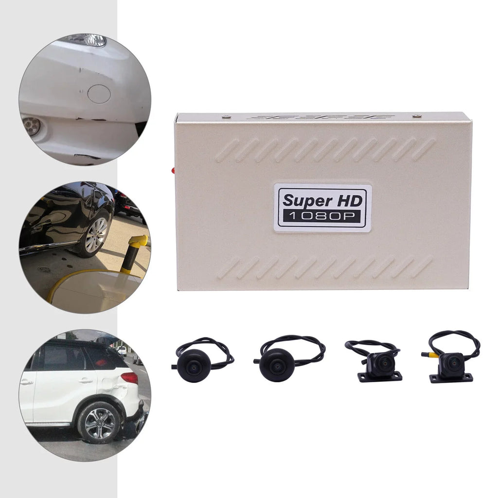 Camera Car Universal System Car OUKANING 4 Kit Panoramic 360° DVR View Rear 1080P Cameras Panoramic Recorder