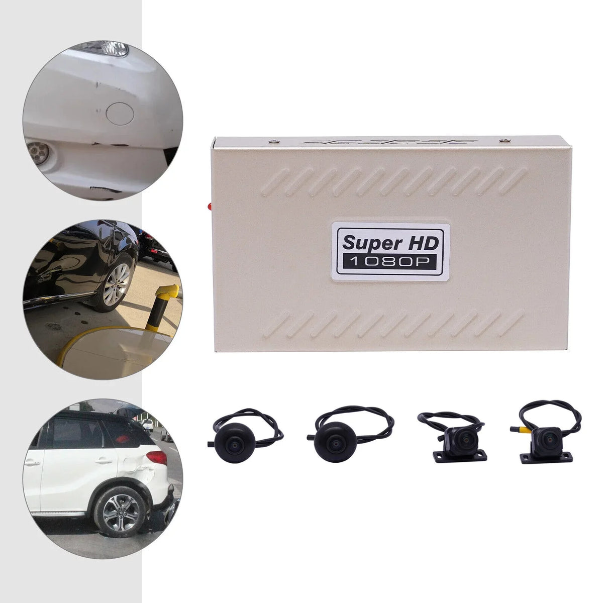 Camera Car Universal System Car OUKANING 4 Kit Panoramic 360° DVR View Rear 1080P Cameras Panoramic Recorder