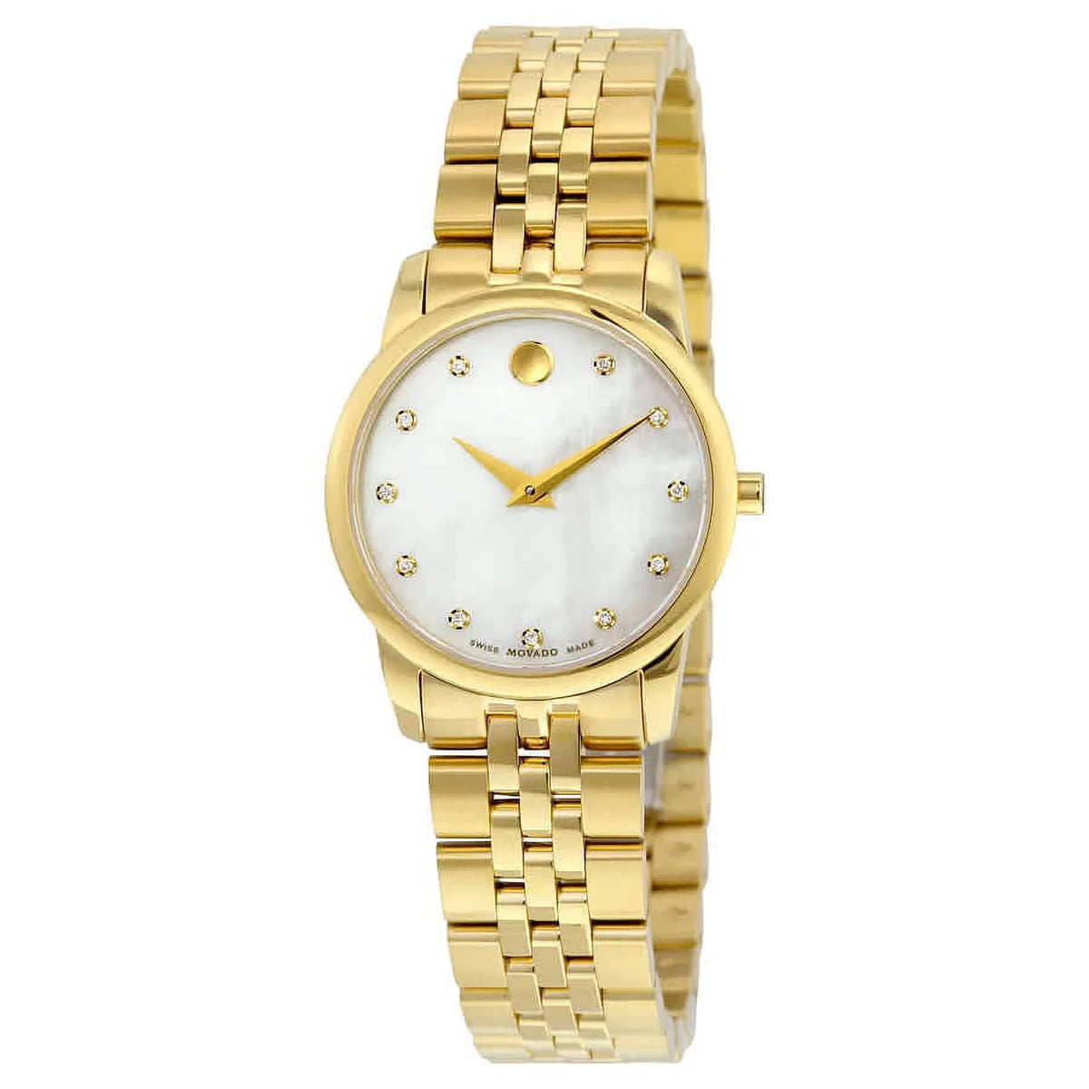 Movado 0606998 Ladies Pearl Diamond Mother of Dial Museum Watch Classic