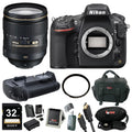 24-120mm & D810 w/ Lens DSLR Nikon Bundle VR Battery Multi-Power Camera Grip