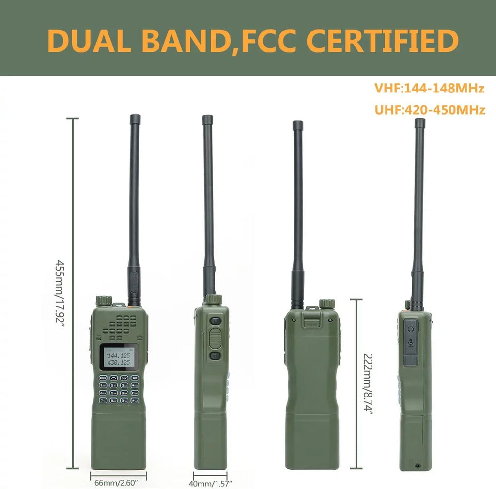 Charger with 10W Kit Shoulder Bag mic,18.8 and Antenna,USB Cable AR-152 Range Way Two Foldable Rechargeable Walkie Cable,AR-152 Programming Full inch Talkie Radio Long ABBREE&BaofengAR-152 Tactical