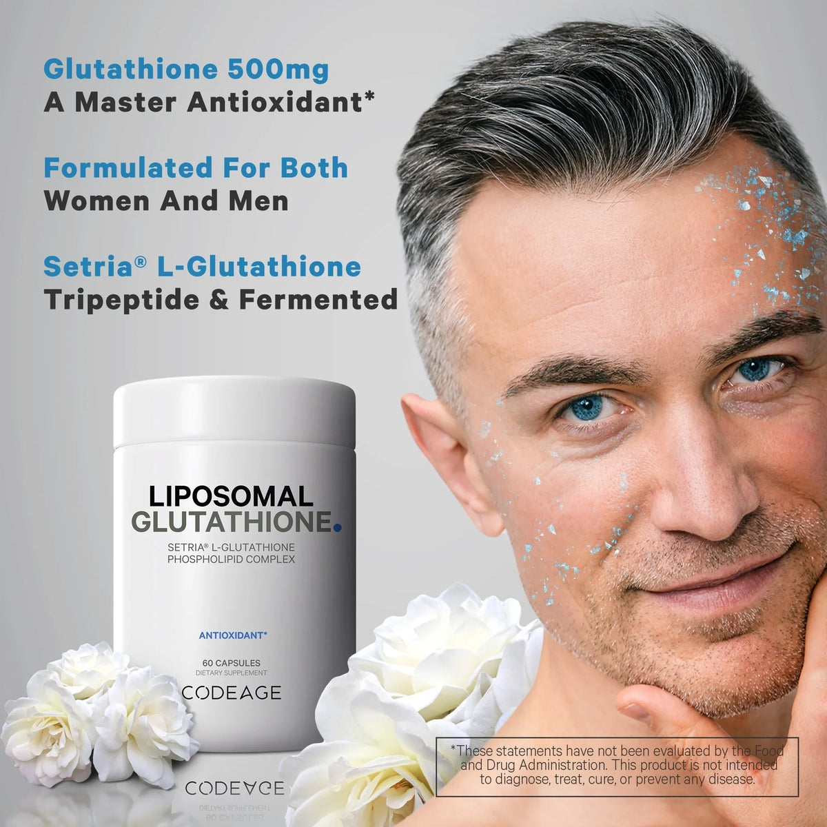 Glutathione, Non-GMO, 60 Codeage Liposomal ct Complex, L Phospholipid Capsules, Setria® Vegan, Glutathione