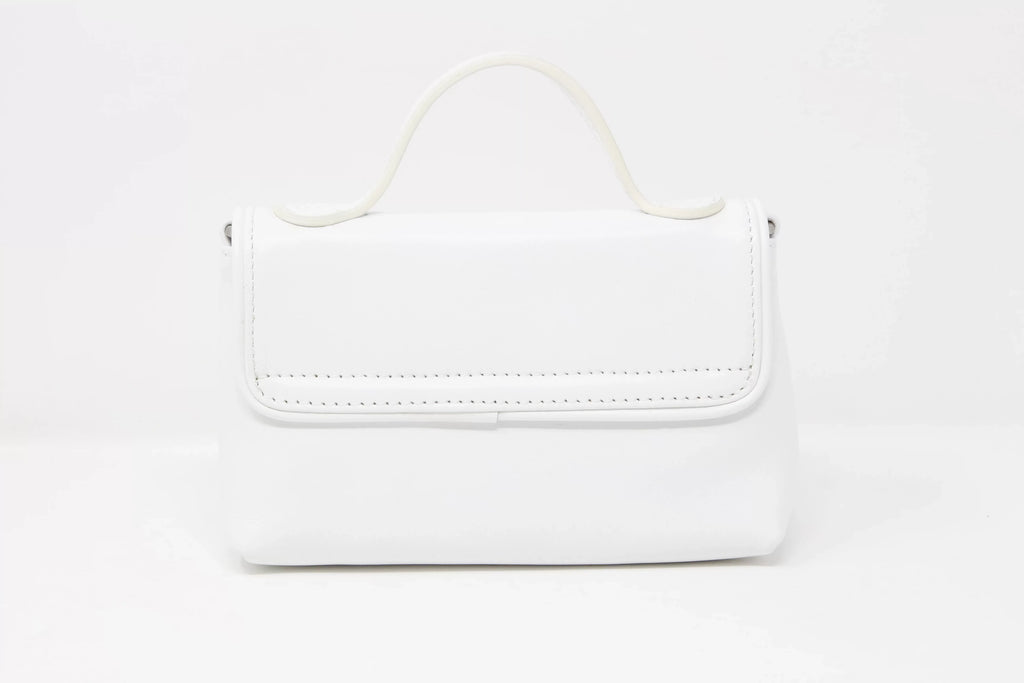 With /Clutch White Shoulder Strap Handbag DOMINIE Leather Removable Purse Audrey Unisex Crossbody