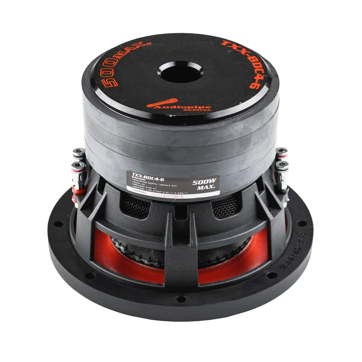 Car System Watt Stack Quad Audio Inch Subwoofer 500 AudioPipe TXXBDC46 6.5