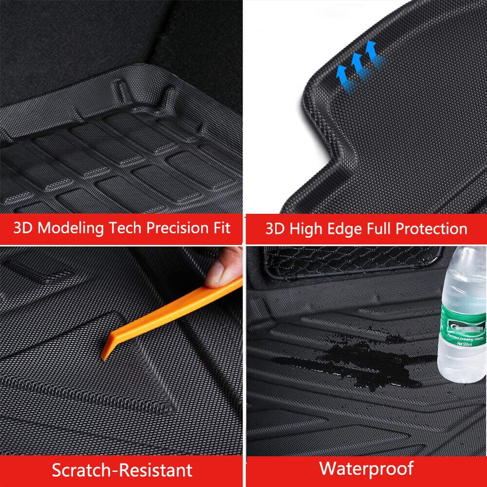 2019-2023 Waterproof Custom for Cherokee TPO Carpets Trunk Liner Jeep Mats Cargo
