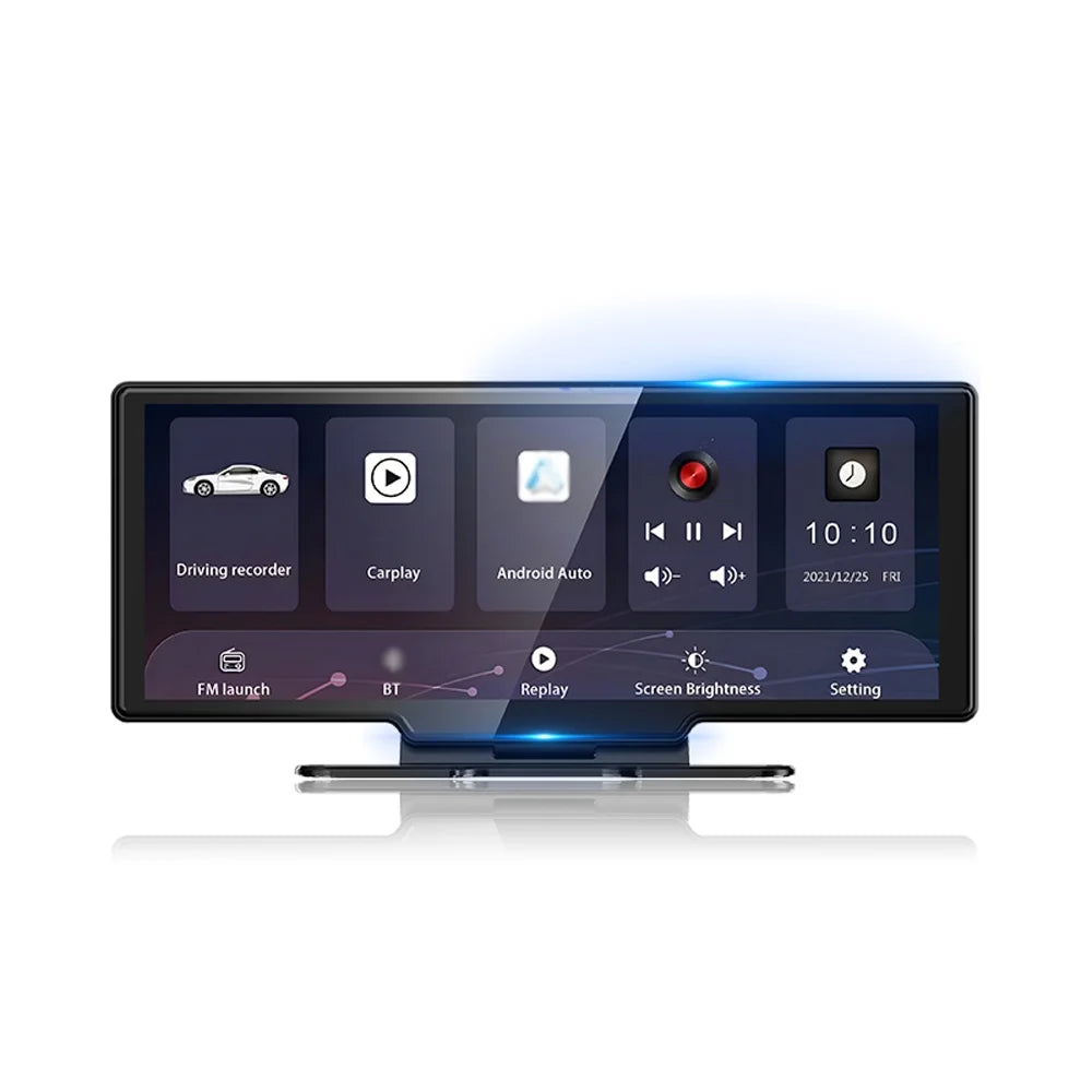 Support WiFi Touchscreen Inch & Driving Dash Hands-Free for Built-in DVR Carplay Front 4K G-Sensing Loop Android Rear Camera Recorder Calling with Parking Auto Shinysix 10.26 Recording Monitor