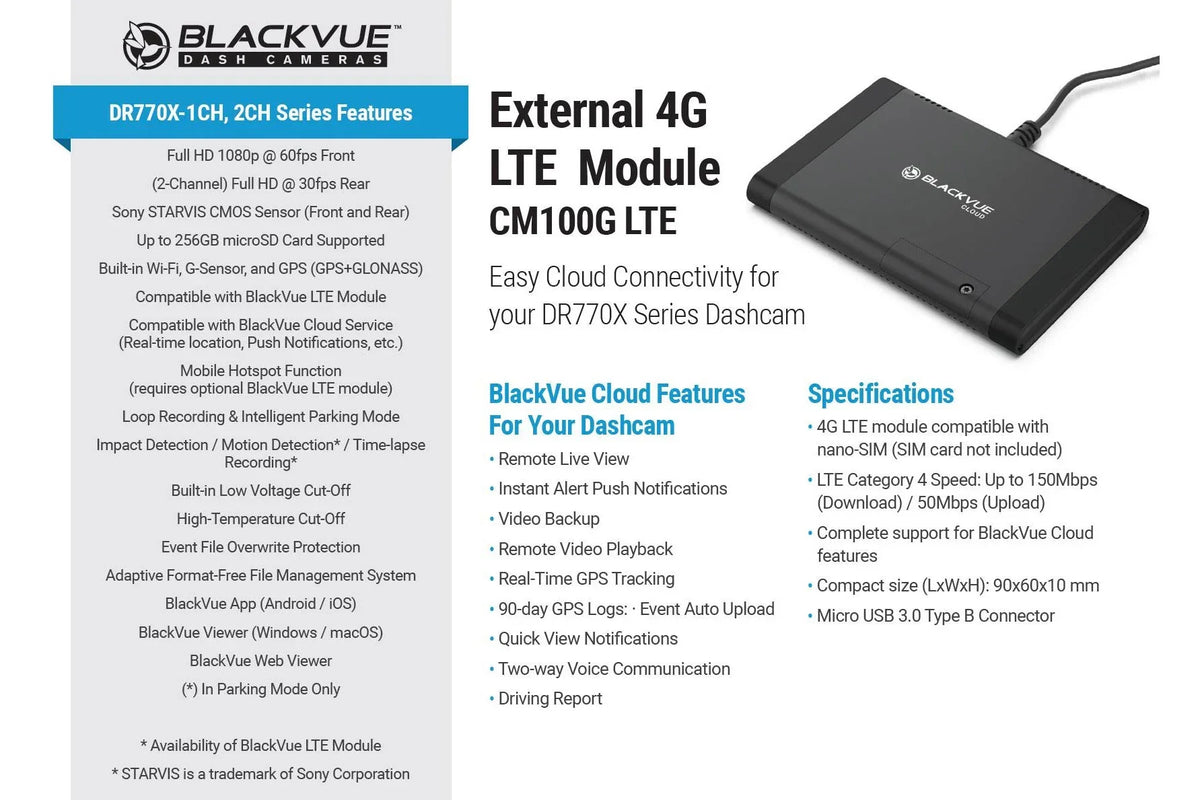 1080p Waterproof + GPS Front Cam | Dash With BlackVue & DR770X-2CH-TRUCK 64GB WiFi Cloud-Ready Card Exterior 60FPS