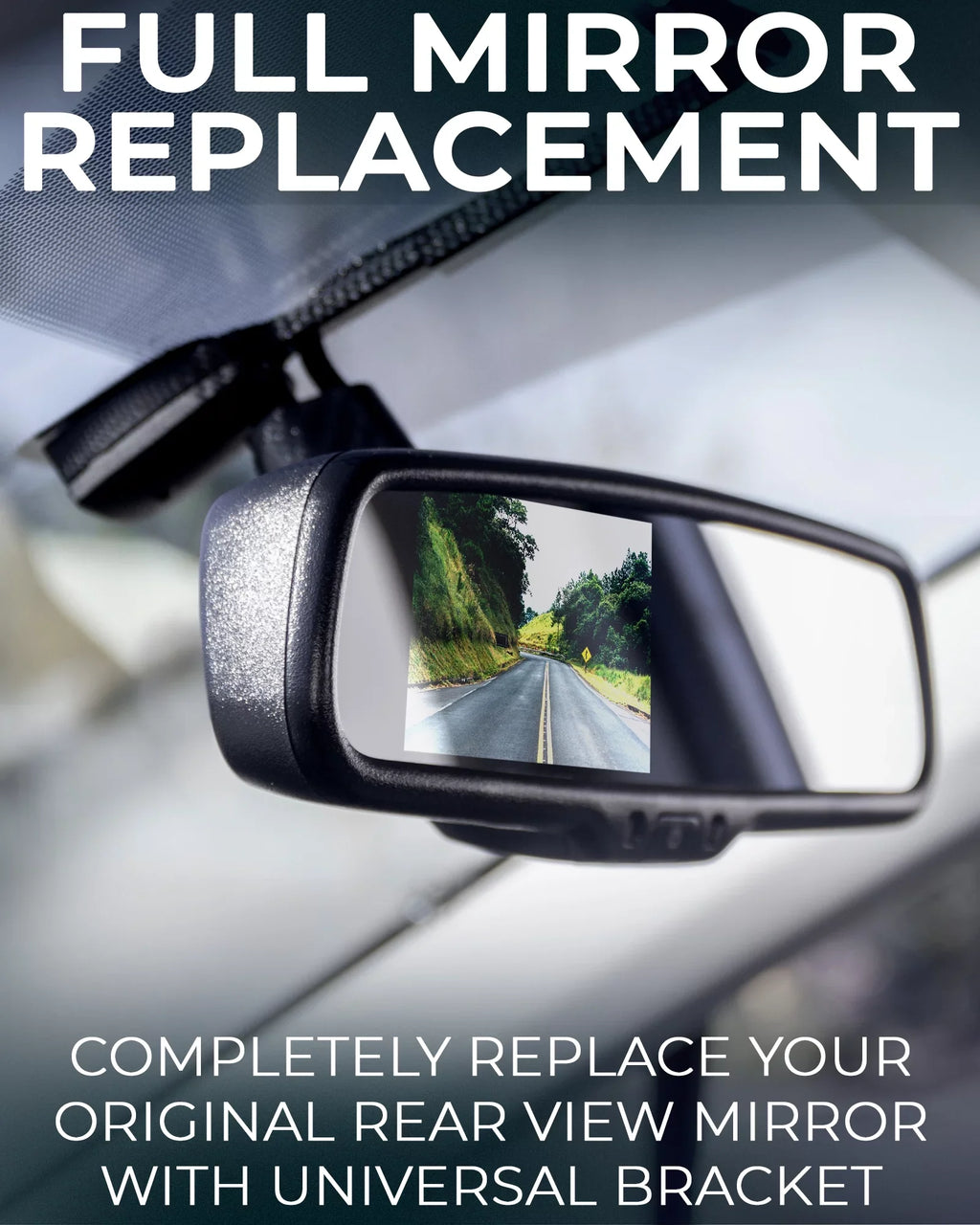 Rear 4.3" with OnStar Tailgaters Compatibility Bright for Auto-Adjusting Ultra Mirror Buttons, OEM View LCD, and Universal Master Cars All