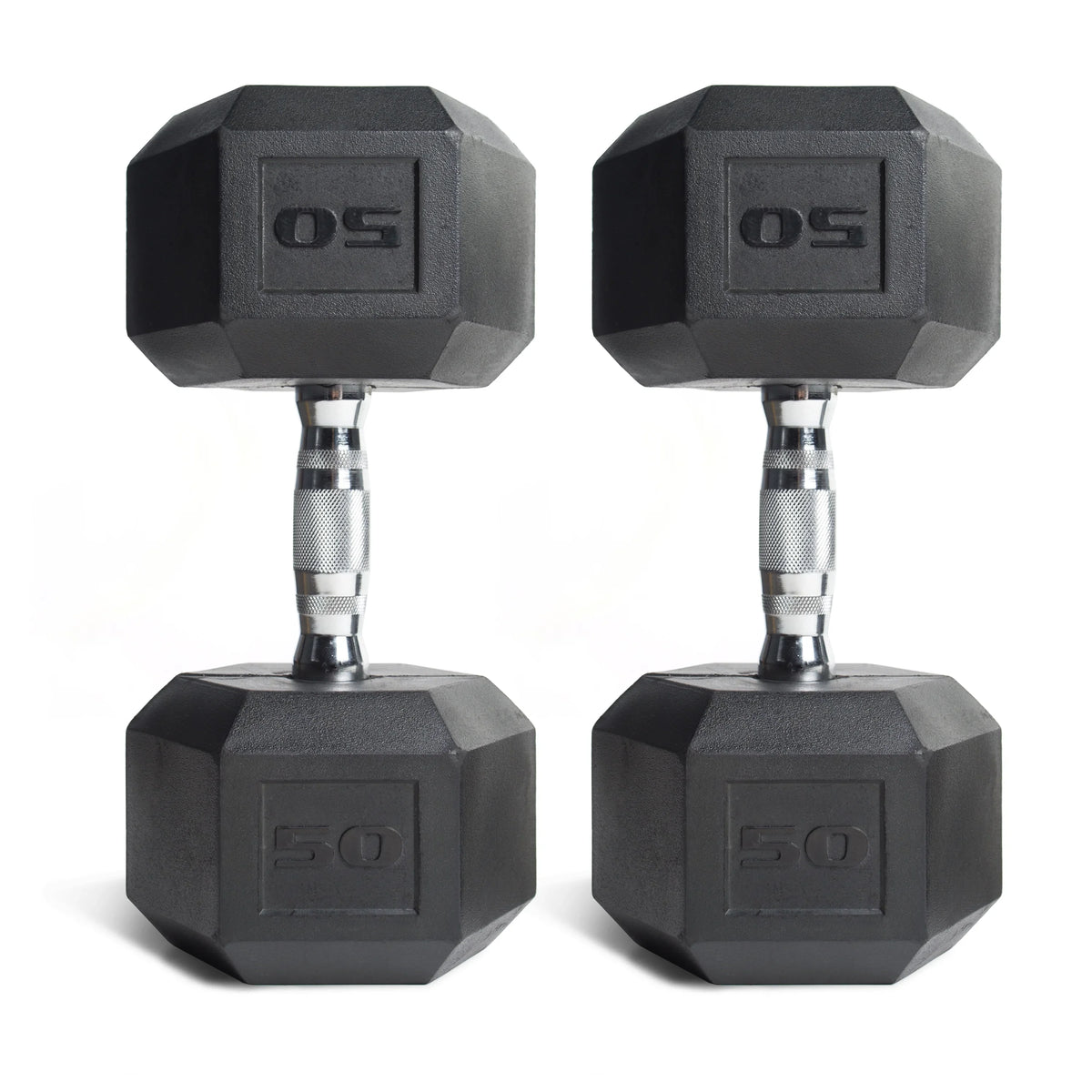 Pair 50lb Dumbbell, Coated