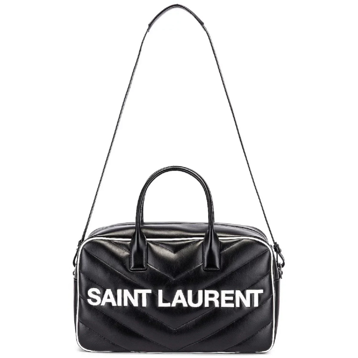 Duffel Miles Bowling Calf Saint New Black Leather Laurent 525145 Bag Logo