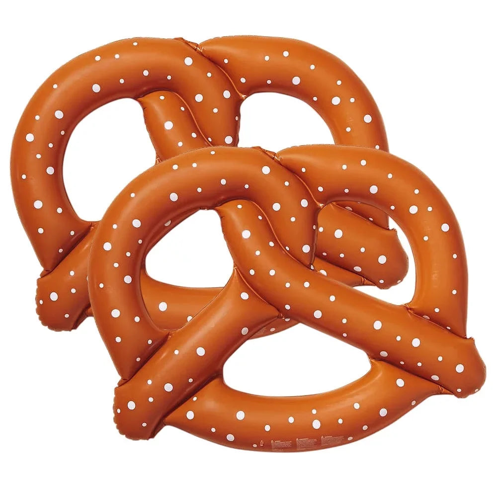 Giant Inflatable Pool Vinyl Pretzel Brown Swimline Float, Fun