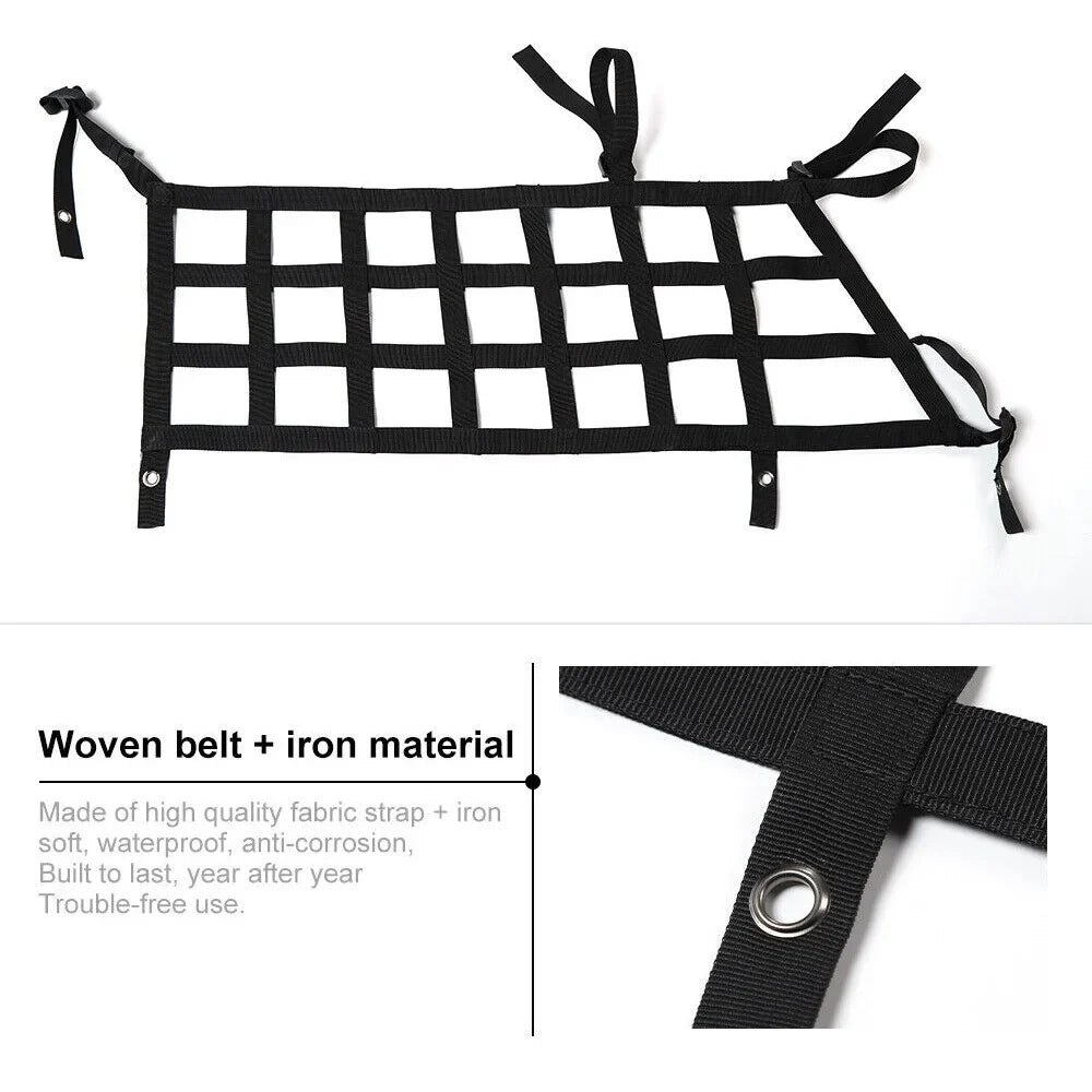 Mesh Door Teledu Trunk Side Cargo Protective 21+2 Restraint 2x Rear Net