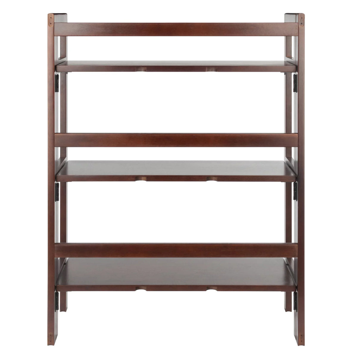 Foldable Winsome Wood Walnut Terry Stackable, Shelf, 3-Tier Finish