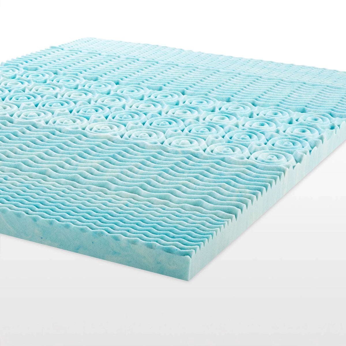 Sensations Gel Full Zinus Zoned Green Topper, Memory Tea Cooling Support Mattress Spa Foam by 2"