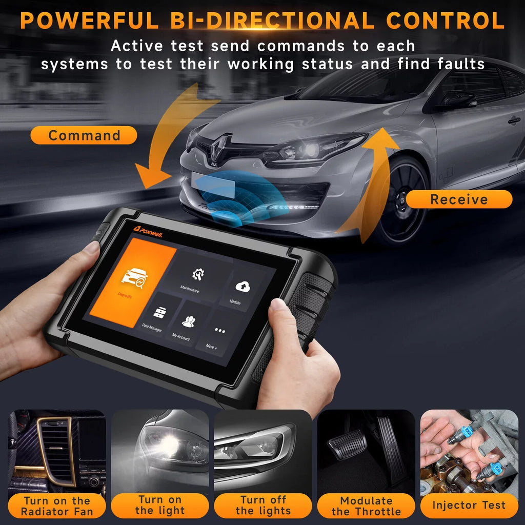 NT809 Bidirectional Tool BT OBD2 Auto System All IMMO Foxwell Diagnostic Scanner