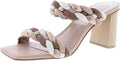 (Natural Vita Heeled Straps Natural Stella, On Braided 12) Dolce Slip Stella Multi Multi Paily Sandals