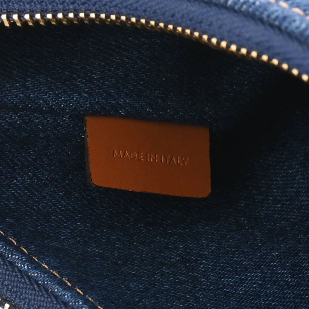 Pre-Owned (Like New) Ava Handbag 193952DKA Leather CELINE Women's Blue Denim