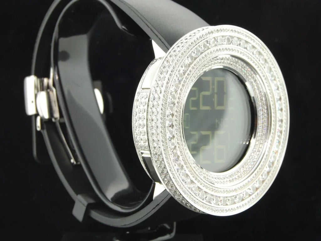 Custom Watch Com ct Rodeo 15 Mens KC White Joe JoJino Simulated Techno Diamond