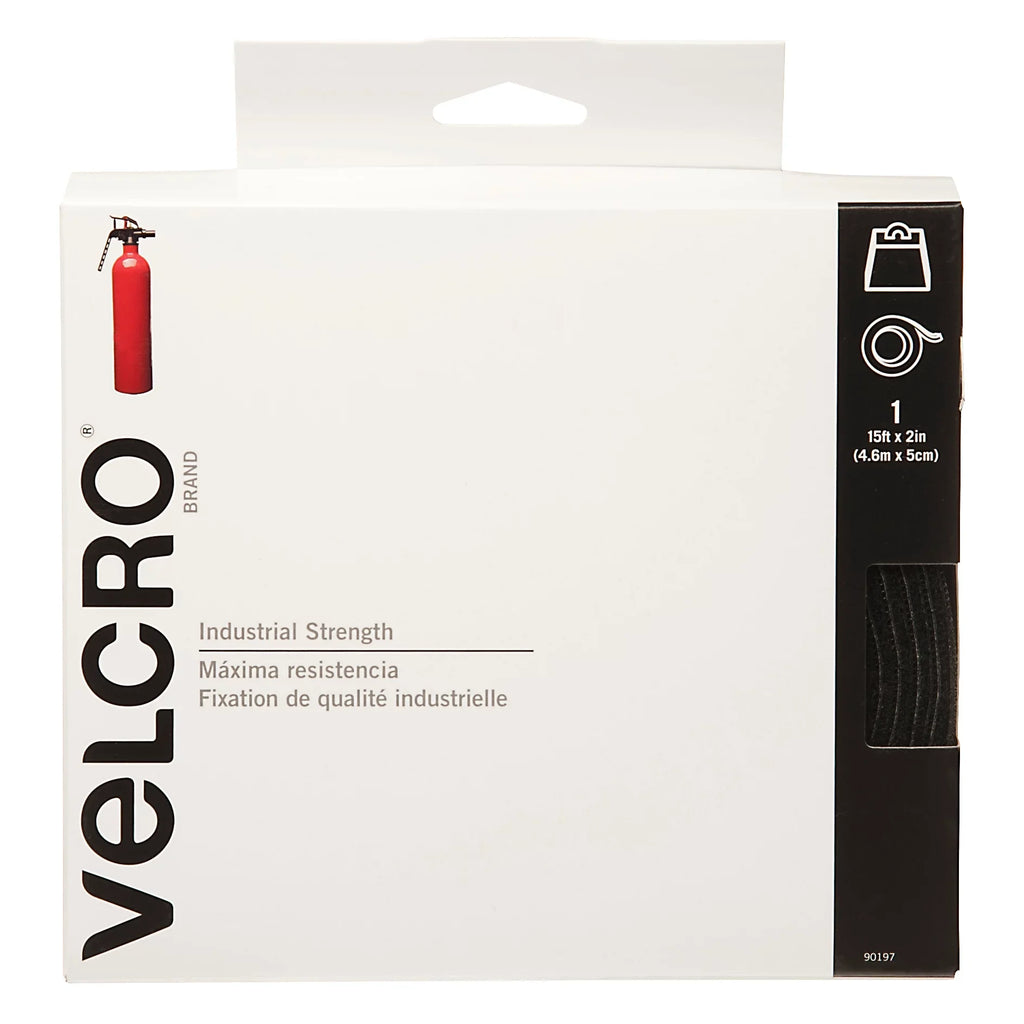 Strength VELCRO Black x 2 Industrial Feet Inches Roll, 15
