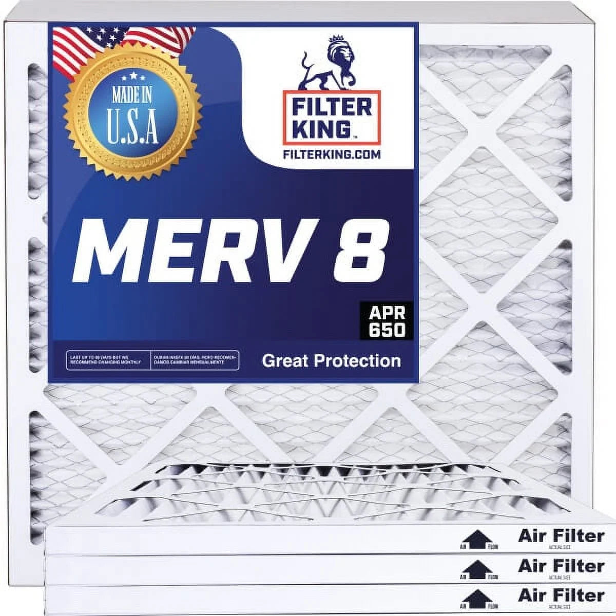 x Filters | .75" Air HVAC Size: 4-PACK 8.5 King | IN Filter Furnace Actual USA 31.5x8.5x1 MERV 31.5 8 | MADE x | A/C Filter Pleated