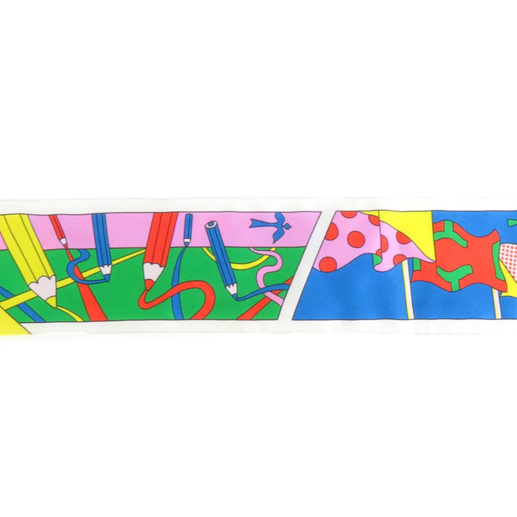 Women's Twilly Muffler (Good) Silk Pre-Owned HERMES Scarf Multicolor