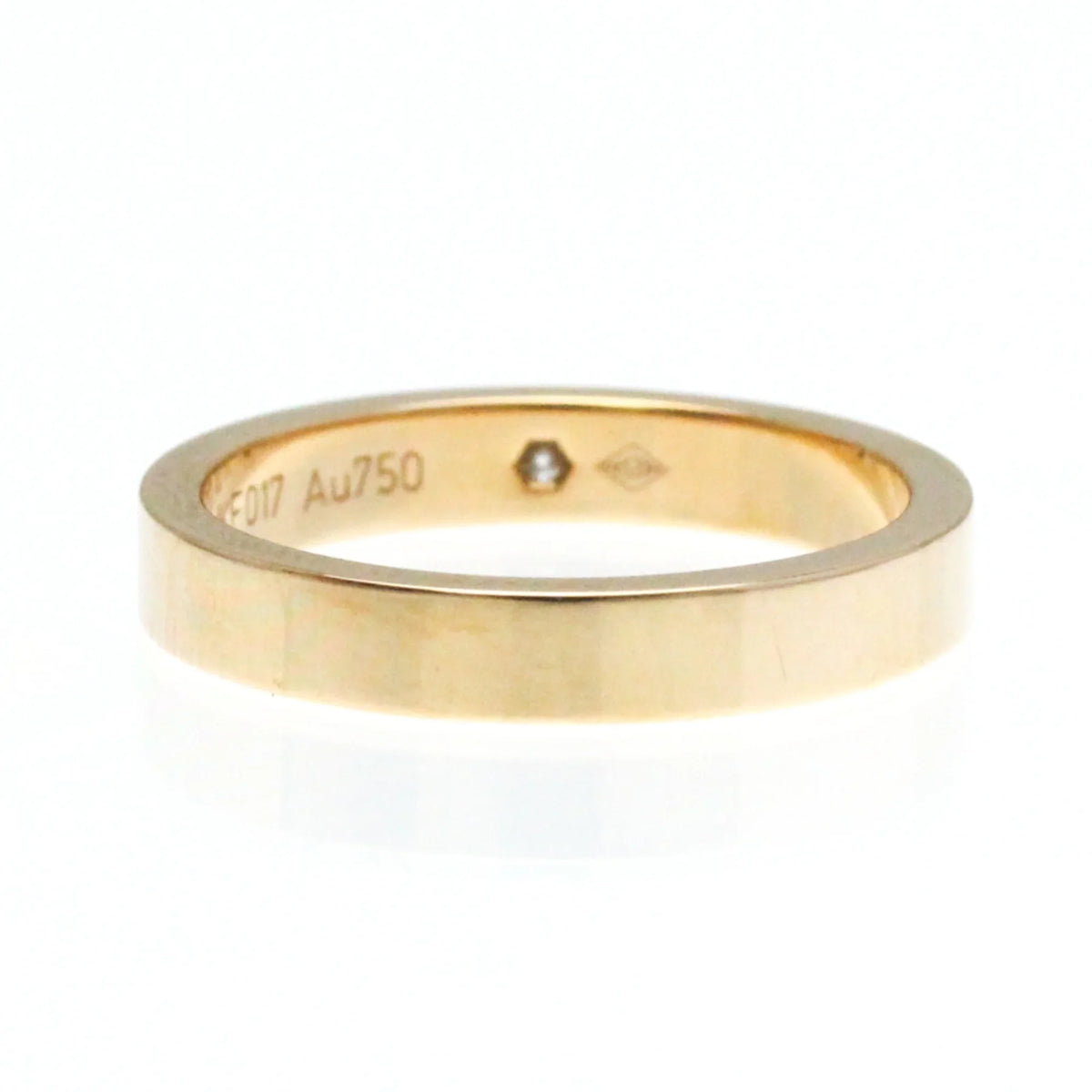Pink Ring Gold Cartier Gold (18K) Ring Diamond Pink Band Engraved (Good) Fashion Pre-Owned