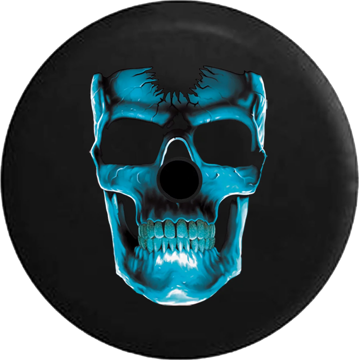 Glowing for Wrangler Cracked Almost 2018 Jeep Tire 32 Blue JL Cover Grinning 3D Backup Spare RV Inch Skull 2019 Camera