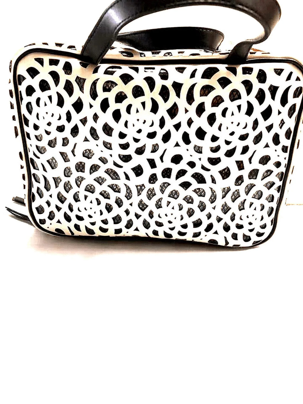 Travel Victoria's Makeup Laser Bag Hanging White Faux New Secret Clear Case Cut Leather