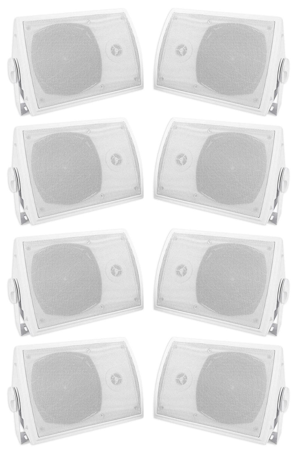 Home (8) Speakers+Swivel 5.25" Brackets Outdoor/Indoor Rockville HP5S-8 Theater