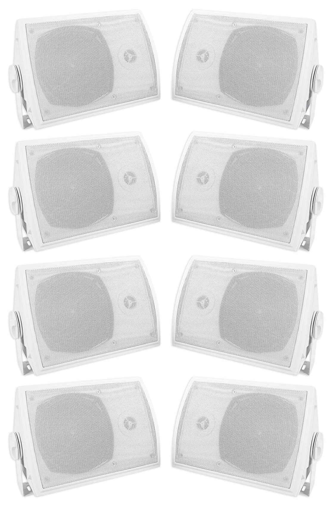Home (8) Speakers+Swivel 5.25" Brackets Outdoor/Indoor Rockville HP5S-8 Theater