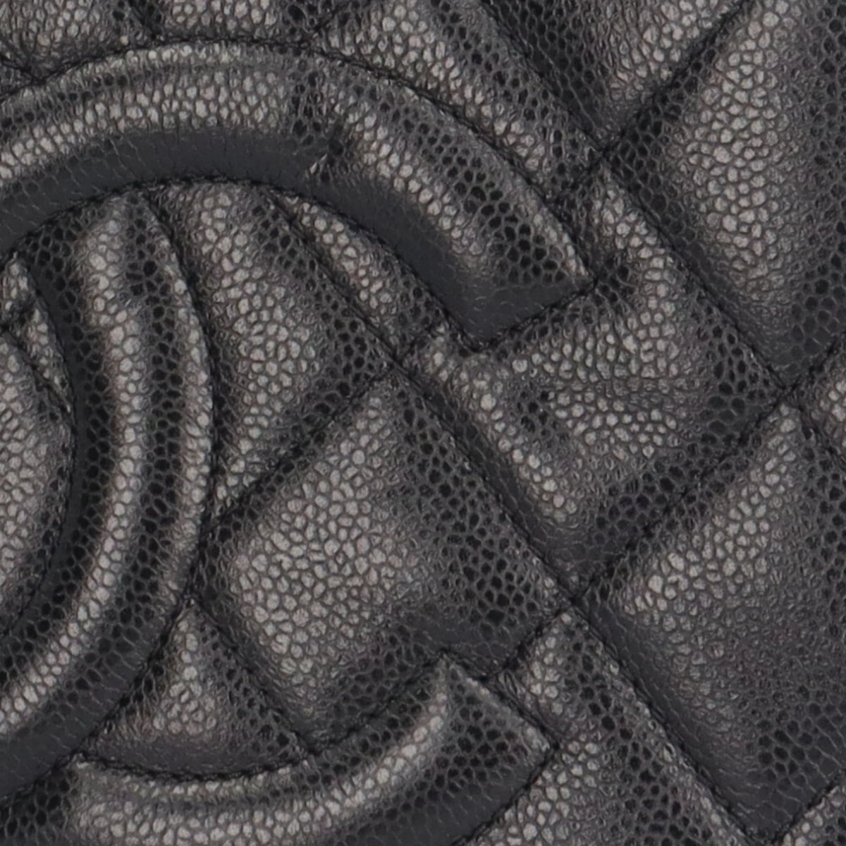 Shoulder Caviar Bag BRB10010000013230 Black Matelasse Pre-Owned A67294 (Good) Skin CHANEL Chain Cocomark Women's