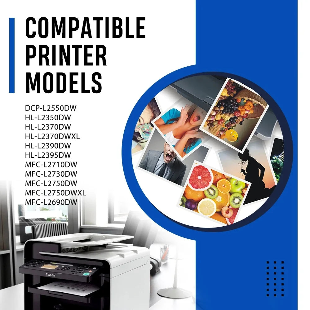 Unit TN760 DCP-L2550DW Printer Unit Set Toner Yield (4x Cartridge and 1x Toner, DR730 High HL-L2350DW Drum DR730 MFC-L2710DW Drum ) MFC-L2690DW Brother for TN760 Compatible