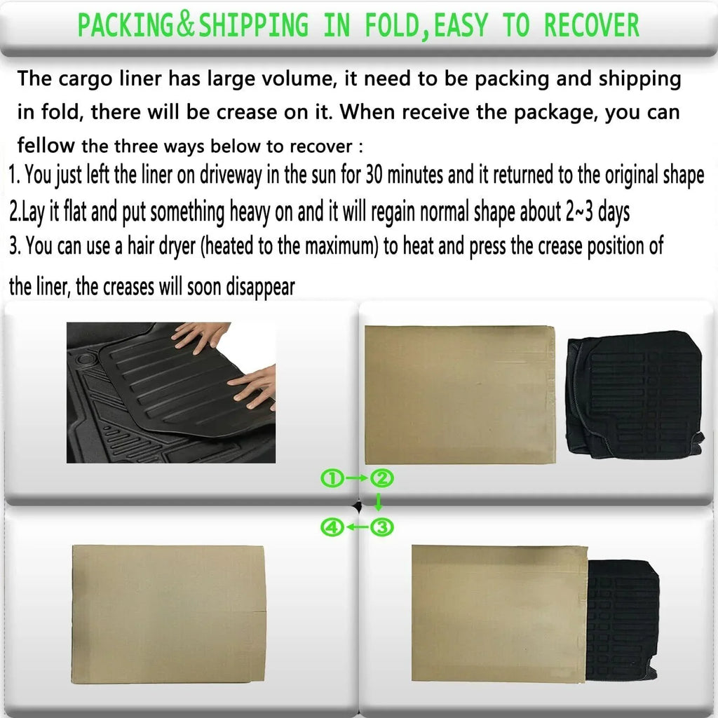 2019-2023 Waterproof Custom for Cherokee TPO Carpets Trunk Liner Jeep Mats Cargo