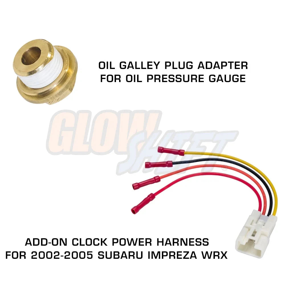 Impreza Package Color Subaru 2002-2007 WRX with 7 GlowShift Gauge Dashboard Set Gauge GS2 Tinted Triple Fiberglass