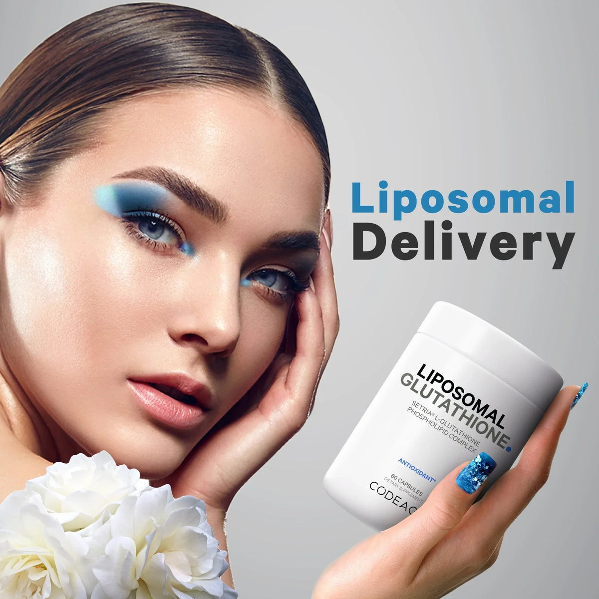 Glutathione, Non-GMO, 60 Codeage Liposomal ct Complex, L Phospholipid Capsules, Setria® Vegan, Glutathione