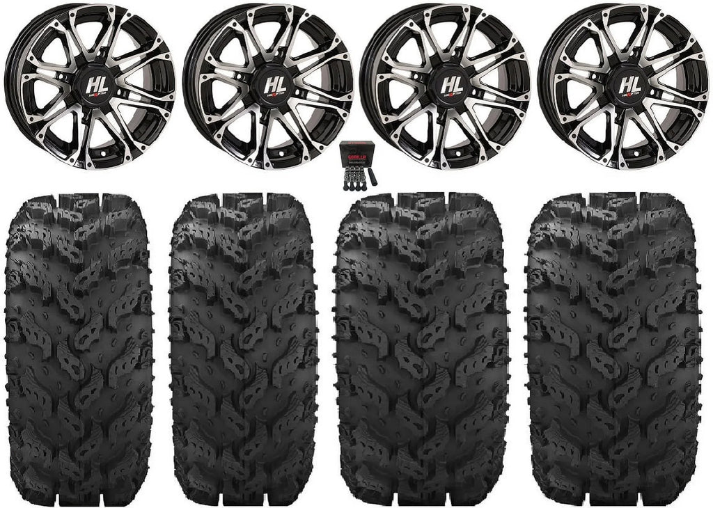 Machined Lifter Tires Kawasaki Wheels HL3 12" 27" Reptile Teryx High Mule