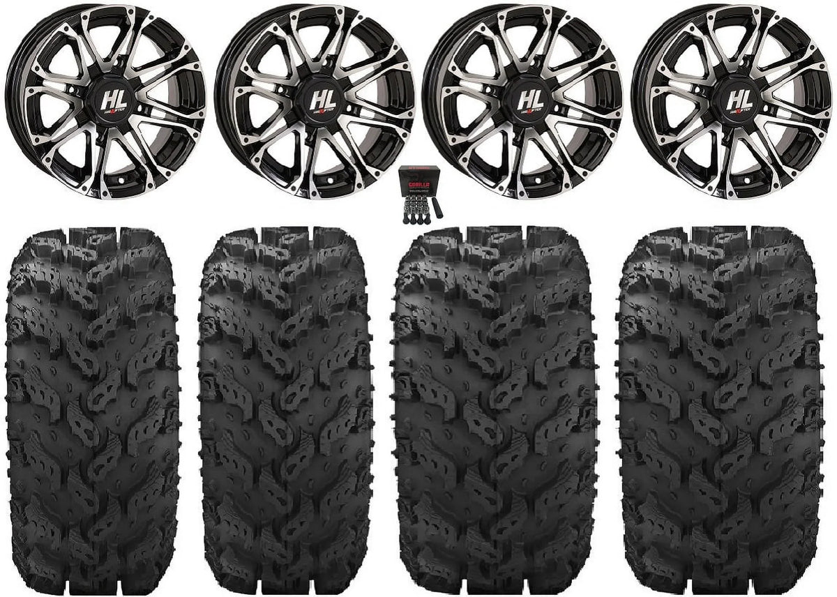 Machined Lifter Tires Kawasaki Wheels HL3 12" 27" Reptile Teryx High Mule