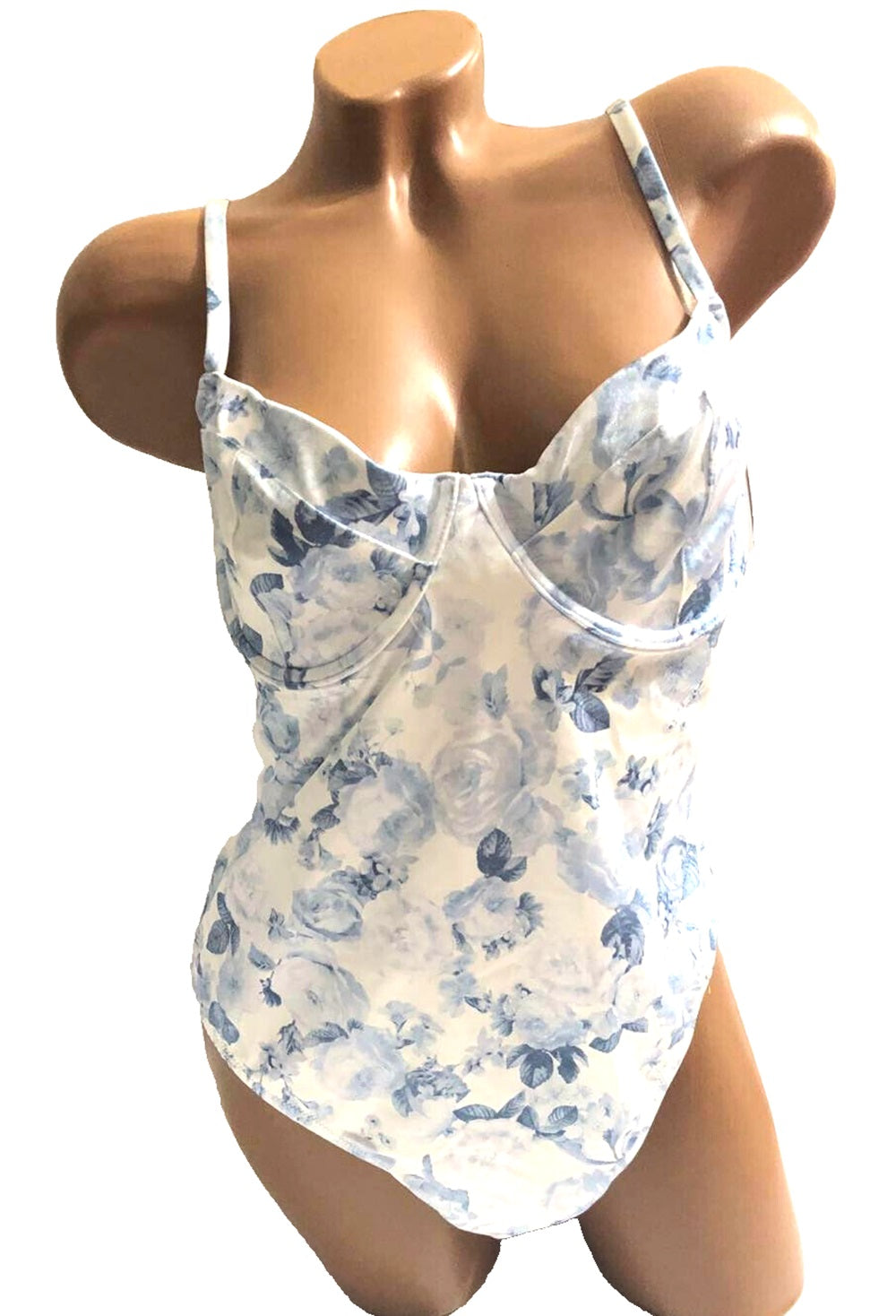 Essential Blue X-Large One Toile Piece Size Swimsuit Secret Victoria's NWT Rose White Wicked