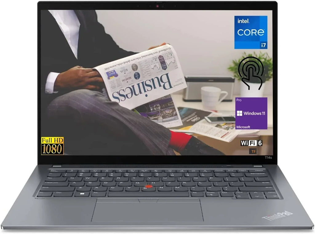 Display 11th | IPS | T14s | i7-1165G7 RAM FP-Reader 14" Backlit-KYB Pro 2TB Laptop: Lenovo SSD 16GB WiFi-6 Touch Core Win11 Premium | Gen2 | TF Gen | FHD Thunderbolt | | | Thinkpad Intel Biz