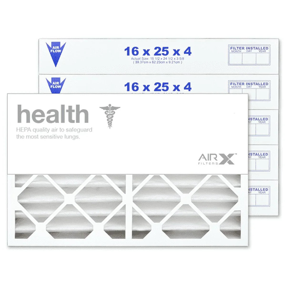 Filter in Air Made USA Filters 6-Pack, Furnace 16x25x4 AC MERV AIRx Health the HVAC Pleated 13 Filter, Air
