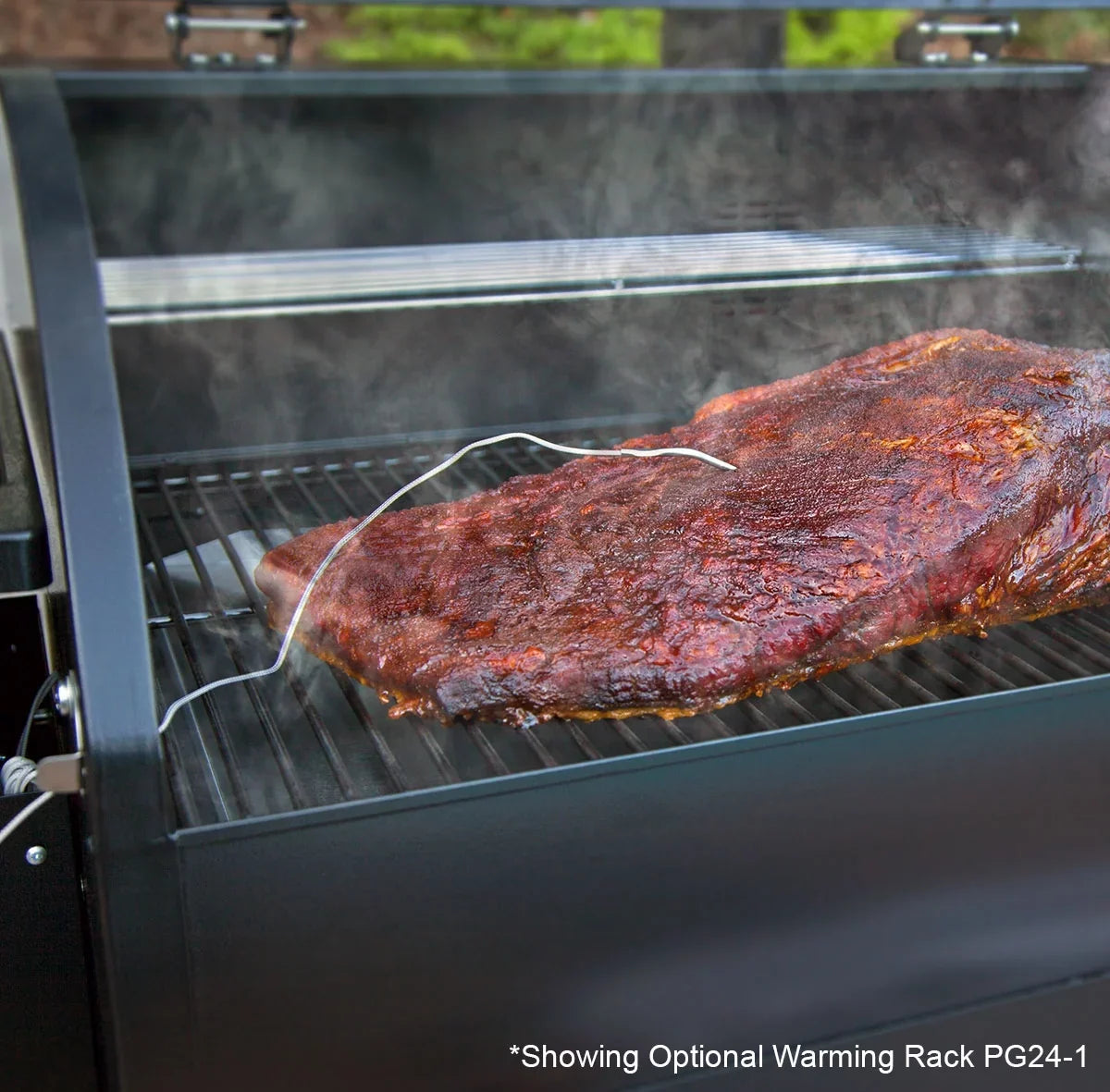 Ash Feature, Cleanout PID Patented Controller Camp Grill Pellet Bronze with PG24STXB Smoke Smoker - Chef 10 Settings, Temperature